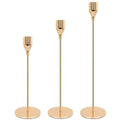 Set of 3 Decorative Candlestick Holder Candle Stand for Wedding / Dinner / Party - French Gold V528-CANDLESTICK-FRECH-GOLD-847645