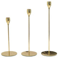 Set of 3 Decorative Candlestick Holder Candle Stand for Wedding / Dinner / Party - Gold V528-CANDLESTICKS-GOLD-110474