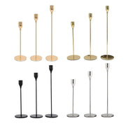 Set of 3 Decorative Candlestick Holder Candle Stand for Wedding / Dinner / Party - Gold V528-CANDLESTICKS-GOLD-110474