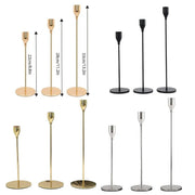 Set of 3 Decorative Candlestick Holder Candle Stand for Wedding / Dinner / Party - Gold V528-CANDLESTICKS-GOLD-110474