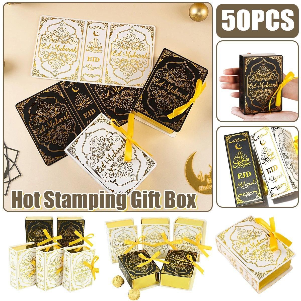 50PCS Moon Stars Wedding Candy Box Gift Box Holiday Party Decorations Favour - White V528-CANDY-BOX-50PCS-WHITE-766698