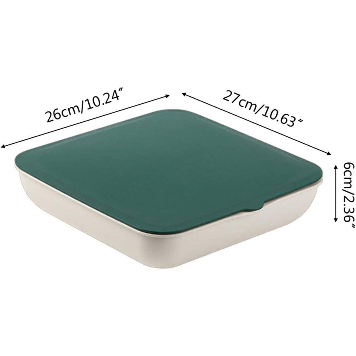 Plastic Fruit Plate Candy Box Dried Fruit Storage Box Snacks Nuts Tray Holder - Green V528-CANDY-BOX-GREEN-695125