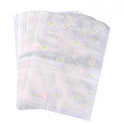 100Pcs Clear Daisy Cookie Bags with Handle - Party Candy Packaging - Daisy V528-CANDYBAG-DAISY-847175