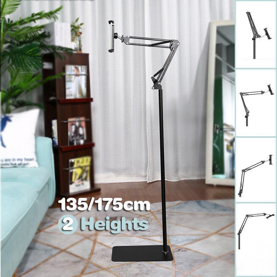 Hands Free Floor Stand Adjustable Bed Clip Holder For Tablet iPad iPhone Switch - 175cm White(Floor V528-CANTILEVERSTAND-175CM-WHITE-58419