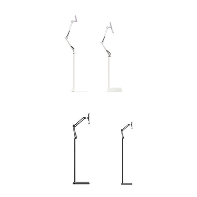Hands Free Floor Stand Adjustable Bed Clip Holder For Tablet iPad iPhone Switch - 175cm White(Floor V528-CANTILEVERSTAND-175CM-WHITE-58419