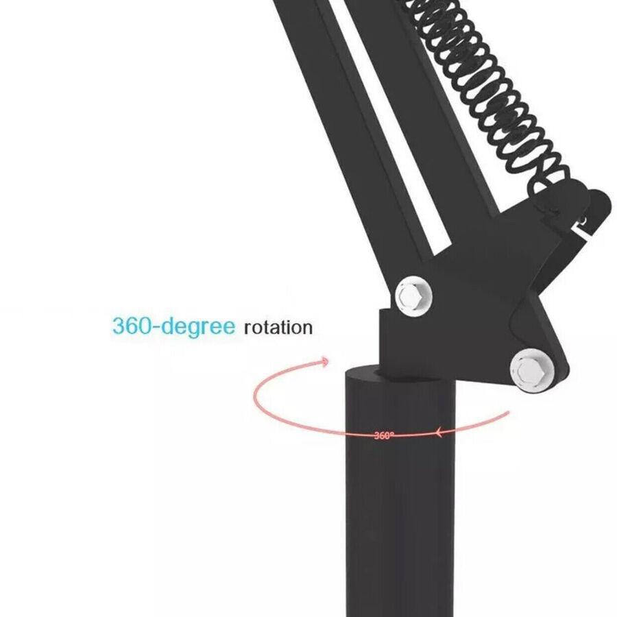 Hands Free Floor Stand Adjustable Bed Clip Holder For Tablet iPad iPhone Switch - 175cm White(Floor V528-CANTILEVERSTAND-175CM-WHITE-58419