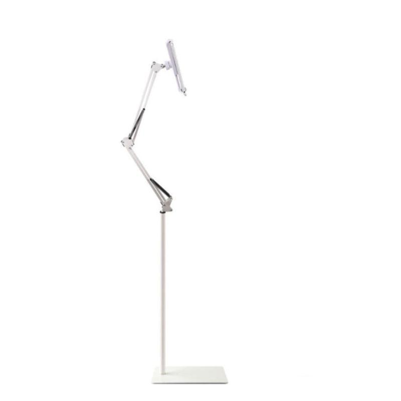 Hands Free Floor Stand Adjustable Bed Clip Holder For Tablet iPad iPhone Switch - 175cm White(Floor V528-CANTILEVERSTAND-175CM-WHITE-58419