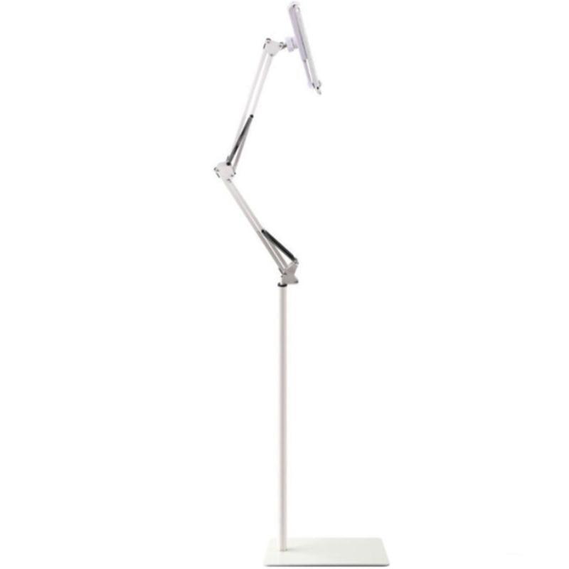 Hands Free Floor Stand Adjustable Bed Clip Holder For Tablet iPad iPhone Switch - 175cm White(Floor V528-CANTILEVERSTAND-175CM-WHITE-58419