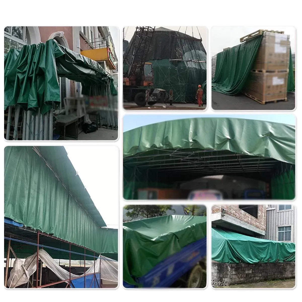 Heavy Duty Waterproof Canvas Tarp Tarpaulin Sun Block Dustproof Army Shelter - 4x6m(3.8x5.8m) V528-CANVAS-4-6M-716850