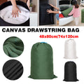 Canvas Drawstring Large Bag Pouch Clothes Craft Storage Laundry - Black-48X80cm V528-CANVAS-BAG-BLACK-48-80-518542
