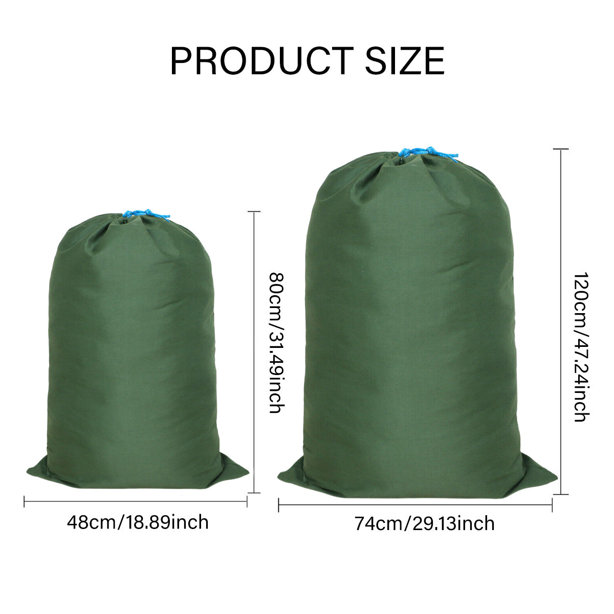 Canvas Drawstring Large Bag Pouch Clothes Craft Storage Laundry - Black-48X80cm V528-CANVAS-BAG-BLACK-48-80-518542