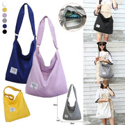 Womens Large Canvas Handbag Ladies Travel Messenger Shoulder Bag Hobo Tote Purse - White V528-CANVASBAG-WHITE-23035