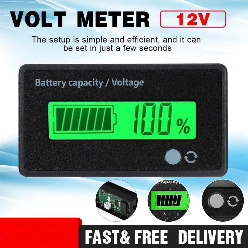 Lcd 12V-48V Battery Capacity Indicator Voltage Voltmeter Monitor Meter Caravan V528-CAPACITYINDICATOR-202456