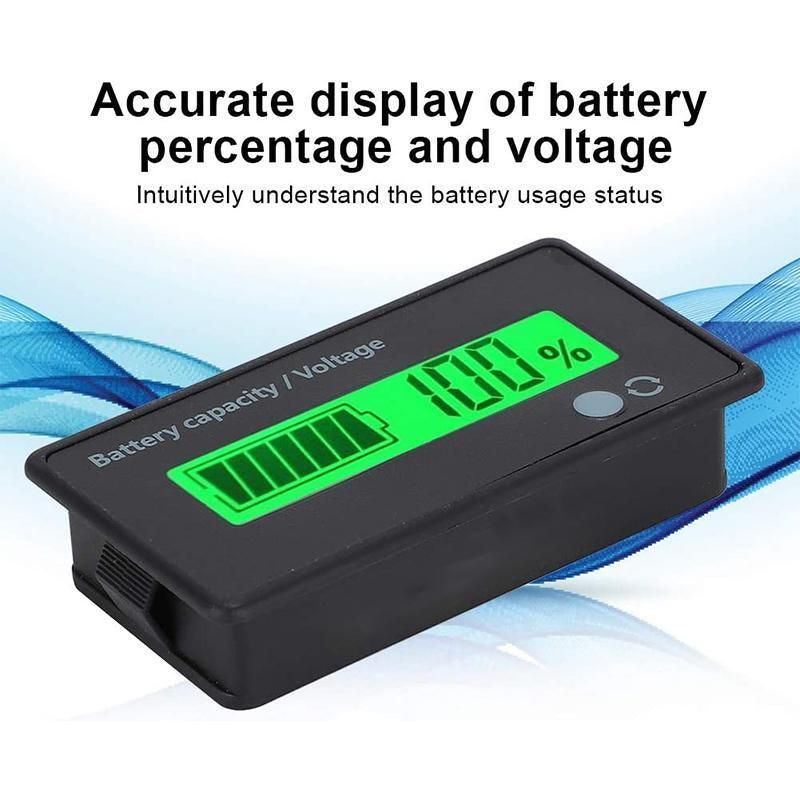 Lcd 12V-48V Battery Capacity Indicator Voltage Voltmeter Monitor Meter Caravan V528-CAPACITYINDICATOR-202456