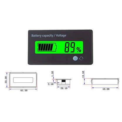Lcd 12V-48V Battery Capacity Indicator Voltage Voltmeter Monitor Meter Caravan V528-CAPACITYINDICATOR-202456