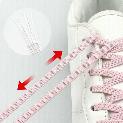 No Tie Locked Elastic Shoelace Shoe Lace Lazy Laces Sports Sneakers - Green V528-CAPSULELACES-GREEN-60361