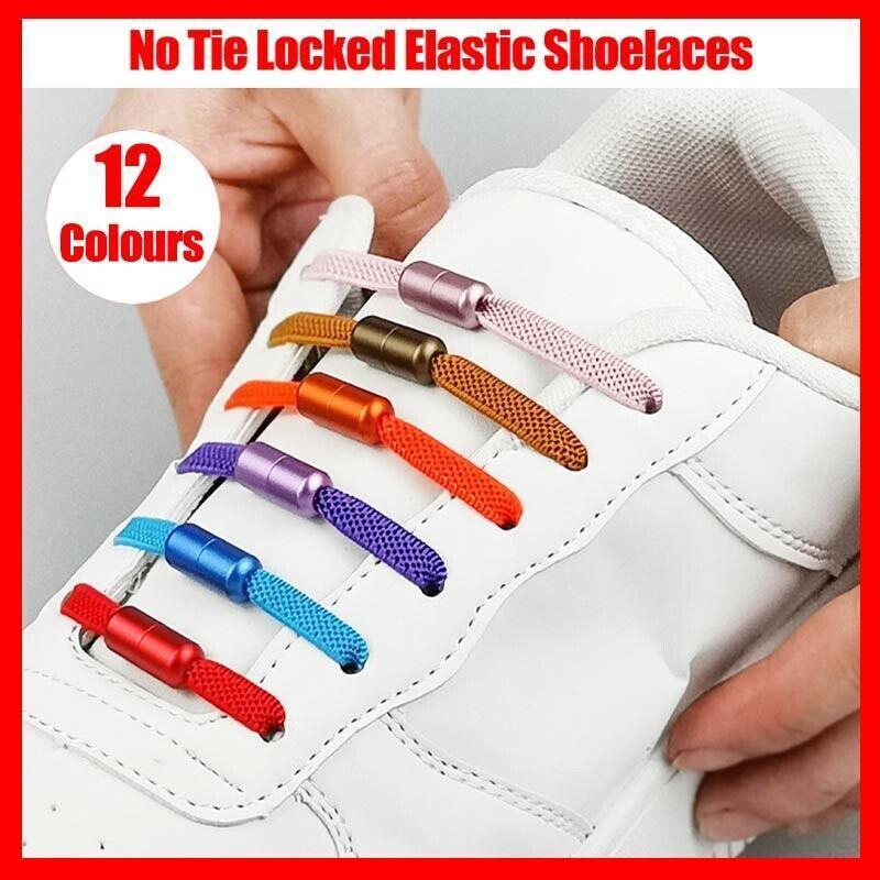 No Tie Locked Elastic Shoelace Shoe Lace Lazy Laces Sports Sneakers - Light Blue V528-CAPSULELACES-LIGHTBLUE-75898