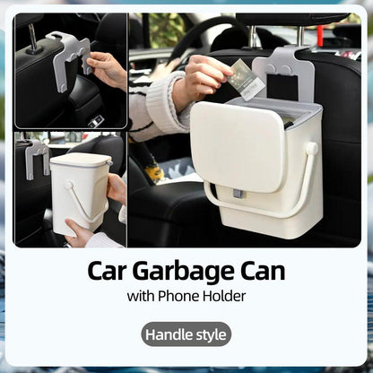 Car Waste Bin Wall Mounted In-Car Garbage Organiser Vehicle Trash Can Holder V528-CAR-5L-828132
