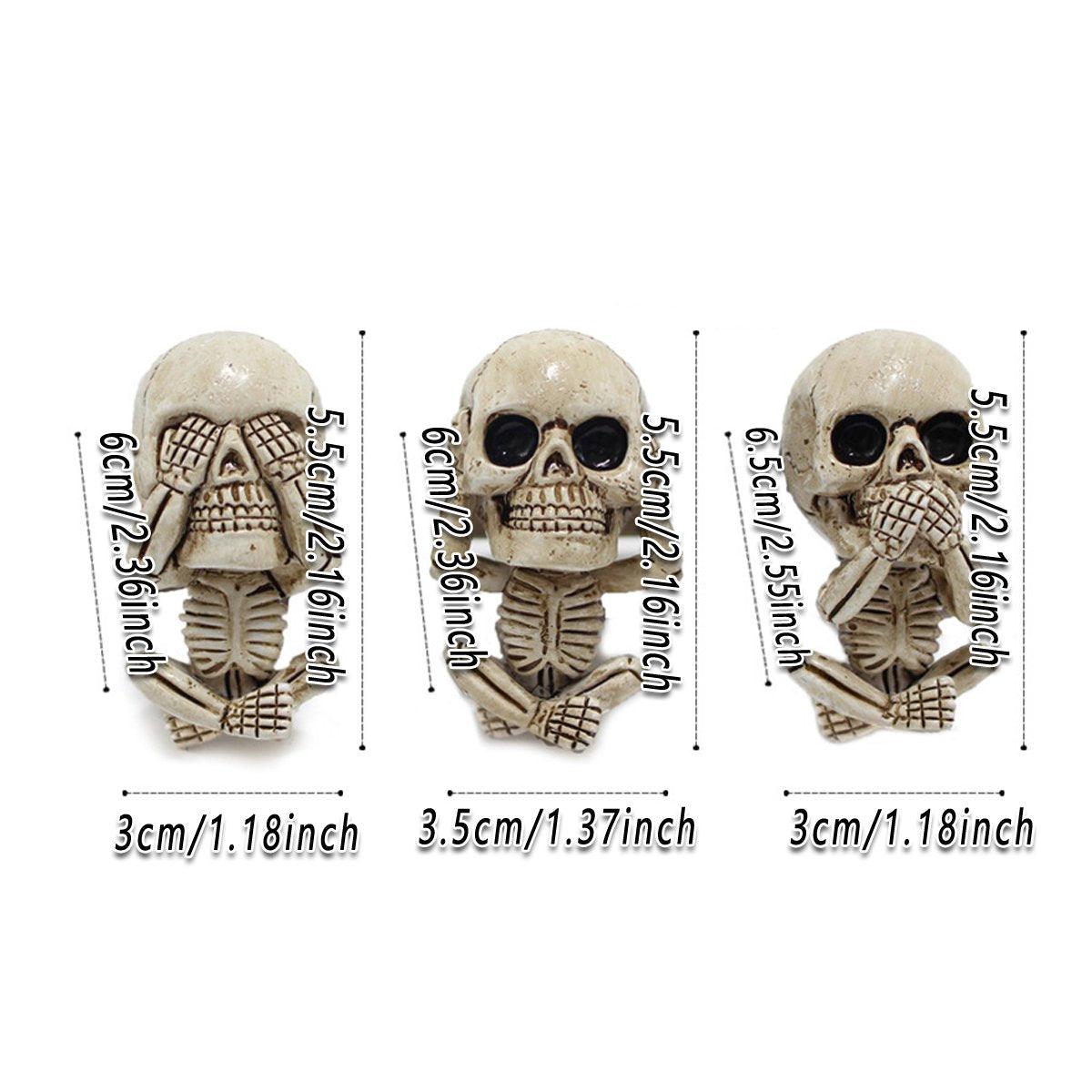 3pcs Ghost Head Car Decoration Accessories Halloween Ornament Vehicle Interior V528-CAR-ACCESSORIES-275145