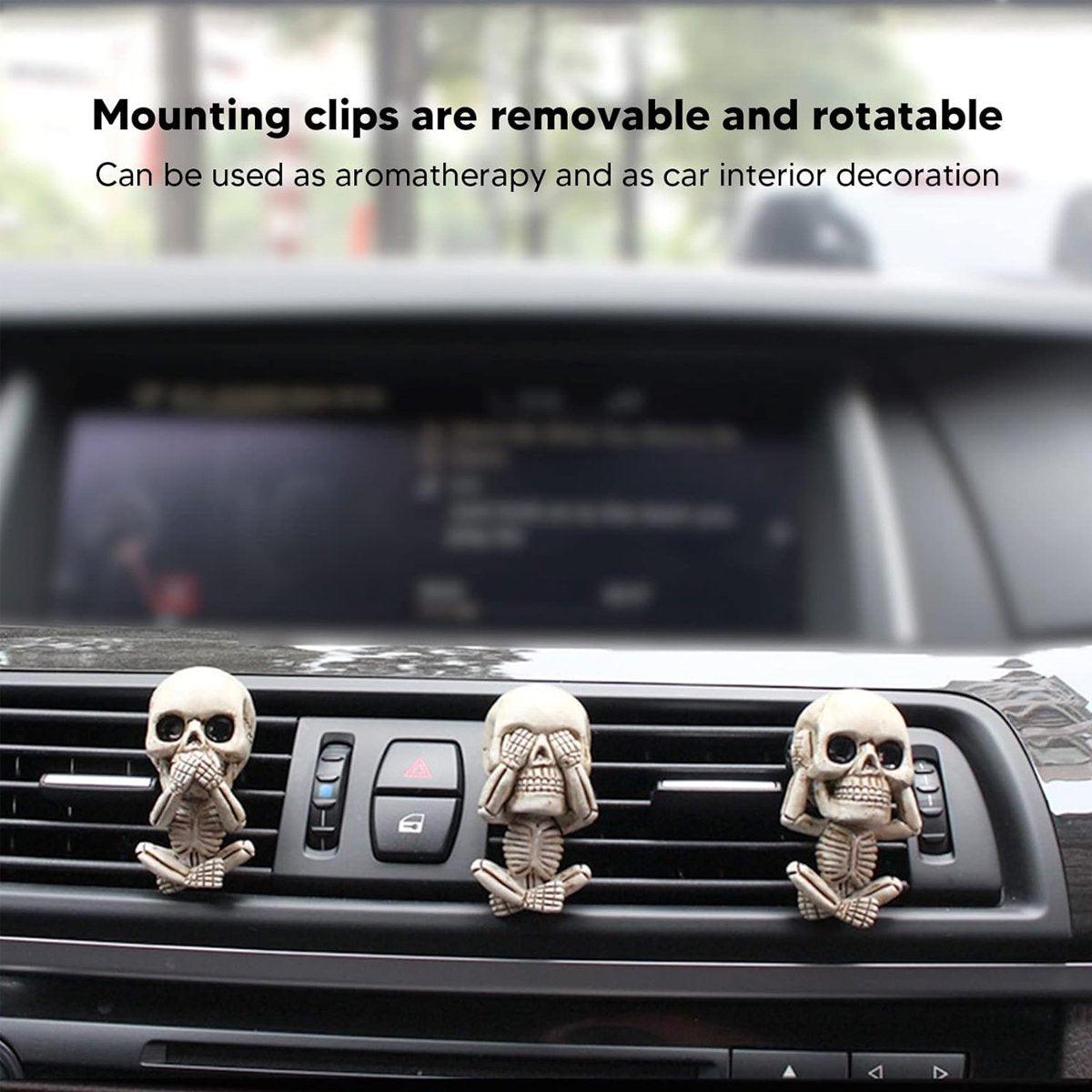 3pcs Ghost Head Car Decoration Accessories Halloween Ornament Vehicle Interior V528-CAR-ACCESSORIES-275145