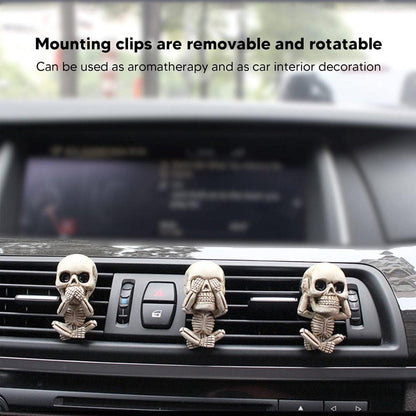 3pcs Ghost Head Car Decoration Accessories Halloween Ornament Vehicle Interior V528-CAR-ACCESSORIES-275145