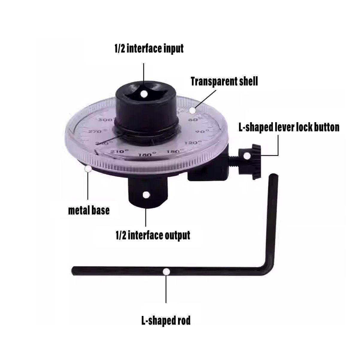 Automobile Torque Meter Angle Measuring Instrument Tool for Wrench and Ruler V528-CAR-ANGLE-GAUGE-439857