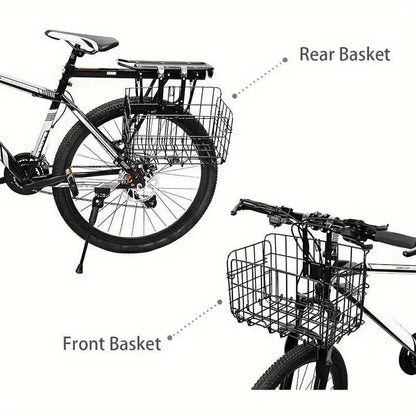 Foldable Bicycle Basket Front and Rear Hanging Storage Rack Bike Accessories - Black V528-CAR-BASKET-BLACK-719981