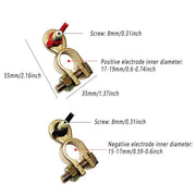 2pcs Car Battery Clamp Connector Heavy Duty Cable Battery Head Terminal Kit V528-CAR-BATTERY-CLAMP-1PAIR-672758