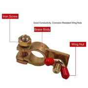2pcs Car Battery Clamp Connector Heavy Duty Cable Battery Head Terminal Kit V528-CAR-BATTERY-CLAMP-1PAIR-672758