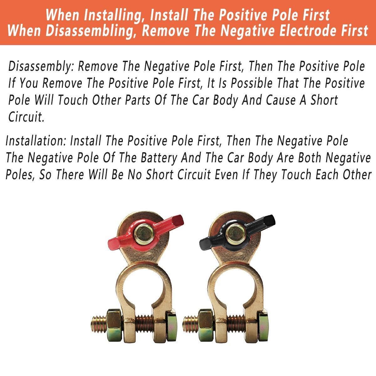 2pcs Car Battery Clamp Connector Heavy Duty Cable Battery Head Terminal Kit V528-CAR-BATTERY-CLAMP-1PAIR-672758