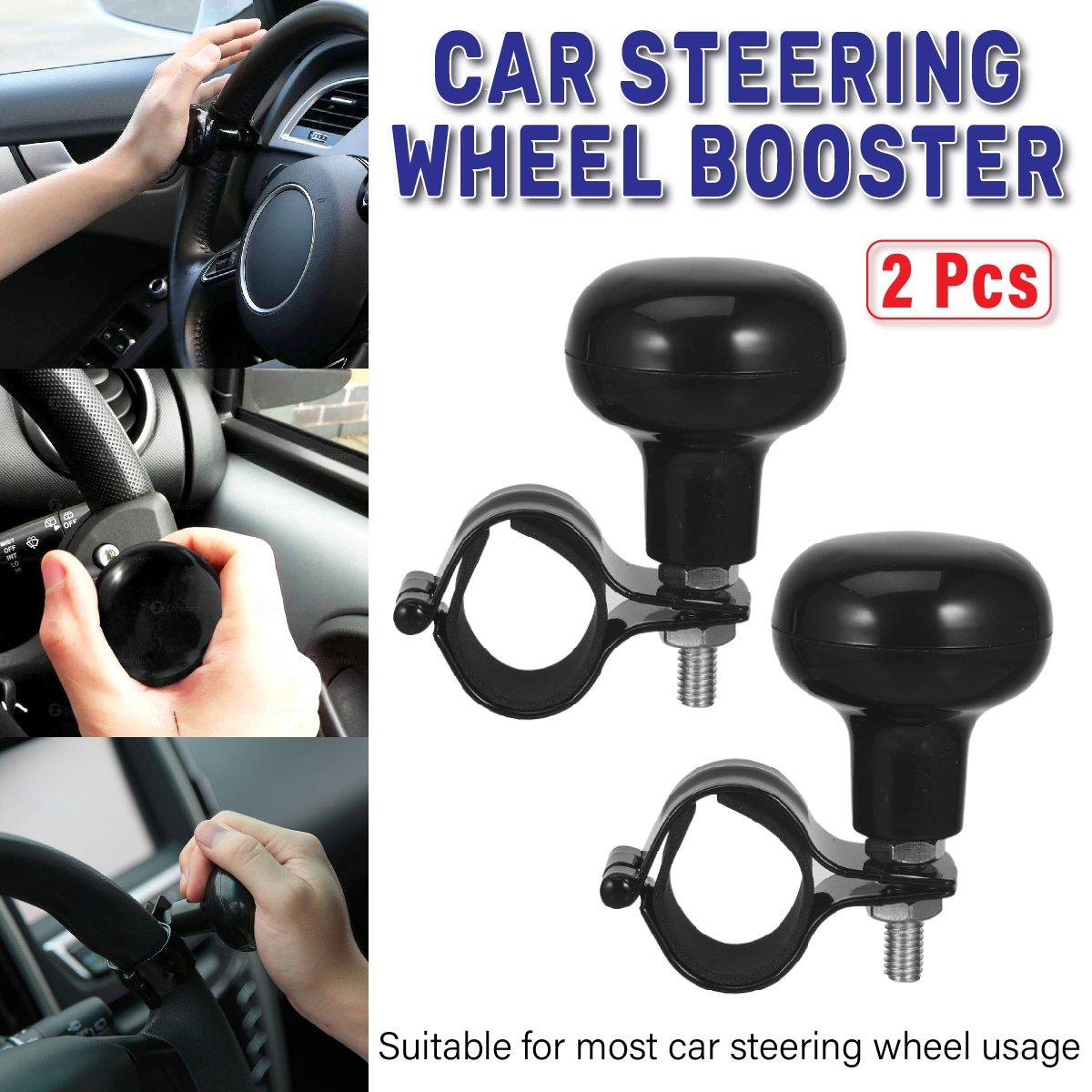 2PCS Car Steering Wheel Booster Auxiliary Ball One Hand Turn Saver Driving Aid V528-CAR-BOOSTER-BLACK-2PCS-776784