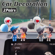 2pairs Cute Couple Car Interior Decorations Desktop Ornaments Car Accessories V528-CAR-DECORATION-4PCS-844296