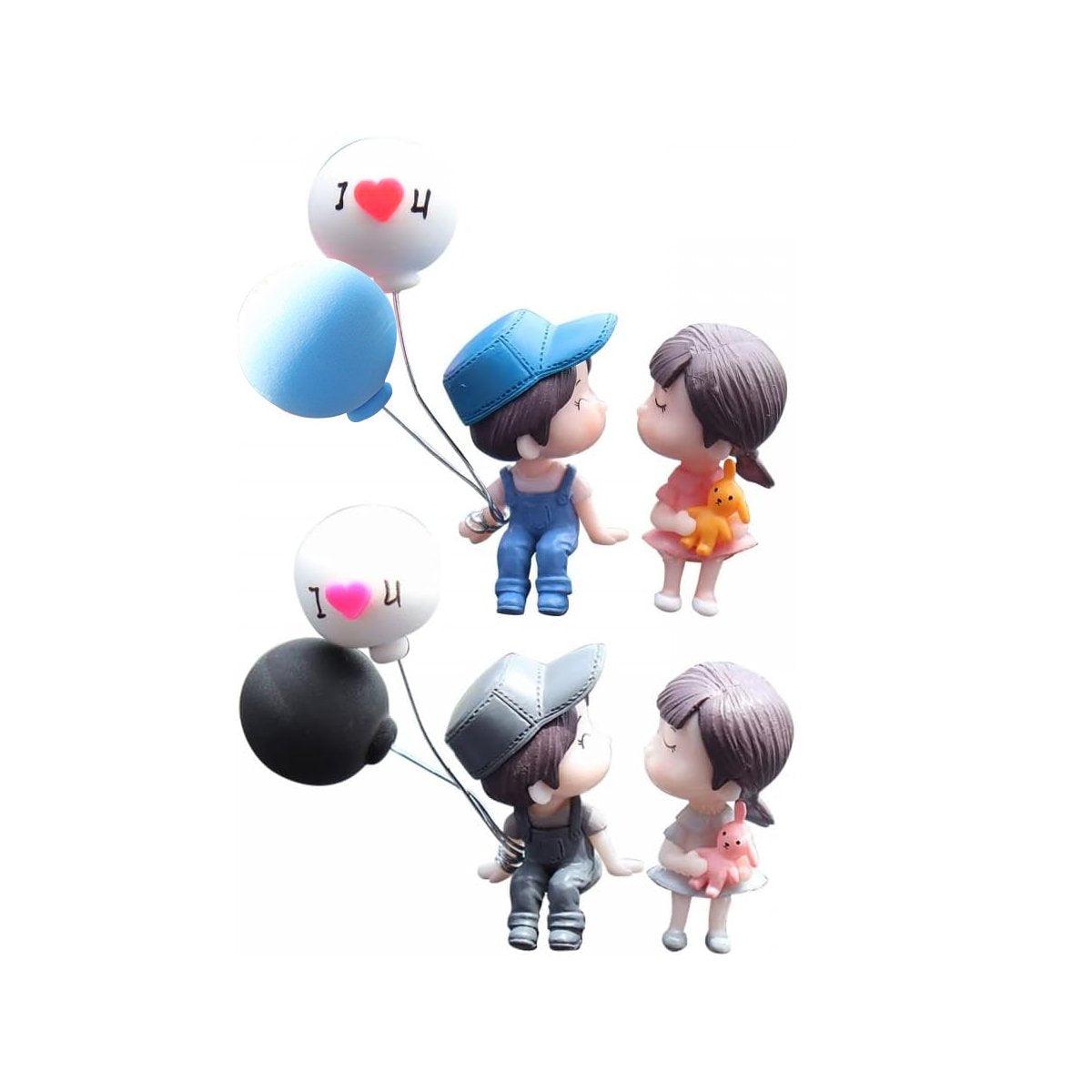 2pairs Cute Couple Car Interior Decorations Desktop Ornaments Car Accessories V528-CAR-DECORATION-4PCS-844296