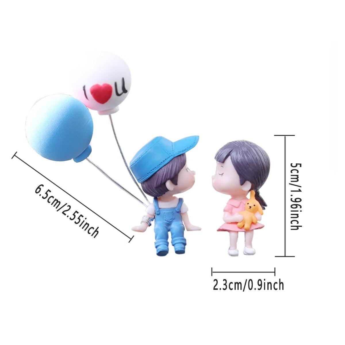 2pairs Cute Couple Car Interior Decorations Desktop Ornaments Car Accessories V528-CAR-DECORATION-4PCS-844296