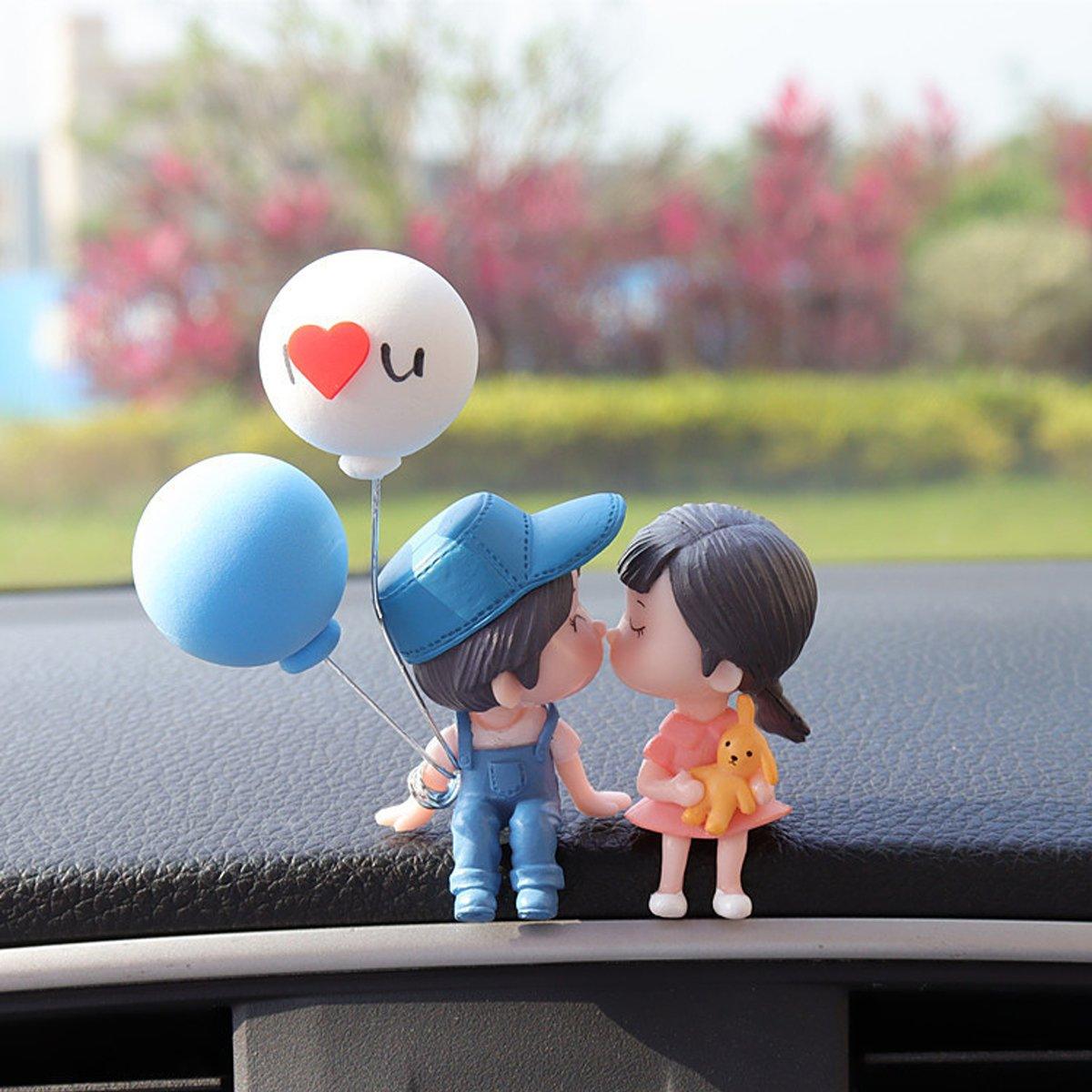 2pairs Cute Couple Car Interior Decorations Desktop Ornaments Car Accessories V528-CAR-DECORATION-4PCS-844296