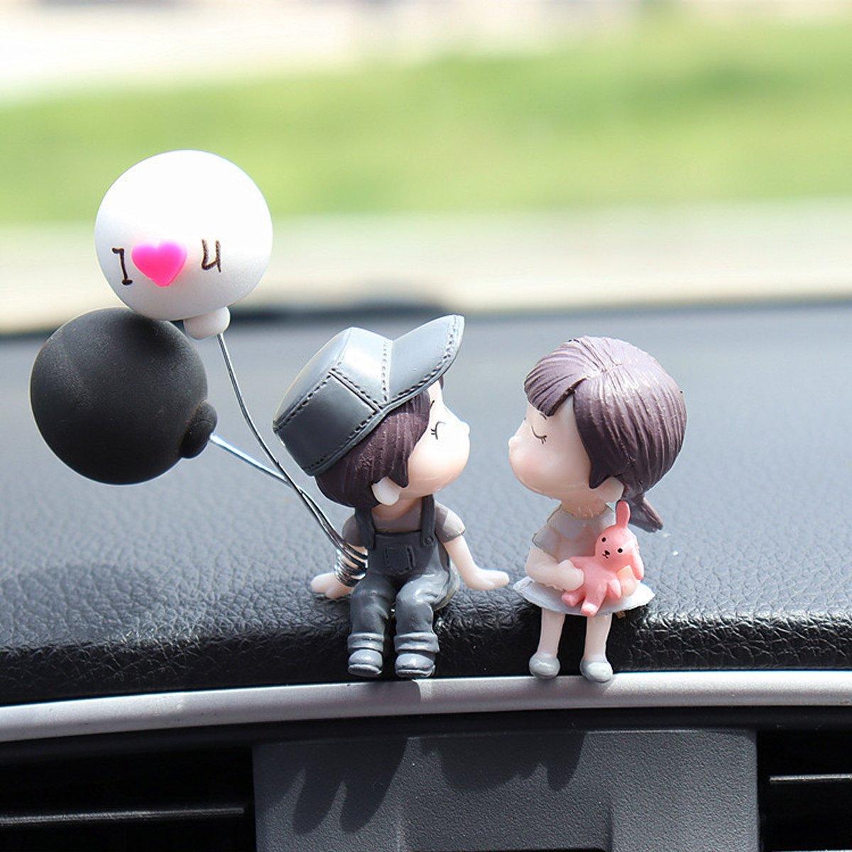 2pairs Cute Couple Car Interior Decorations Desktop Ornaments Car Accessories V528-CAR-DECORATION-4PCS-844296