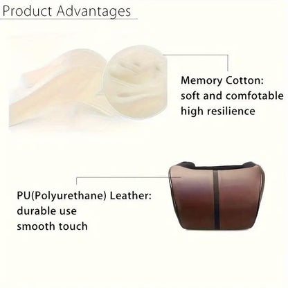 Car Headrest Neck Pillow for Comfortable Travel Support Memory Foam Car Pillow - Black V528-CAR-HEADREST-BLACK-846301