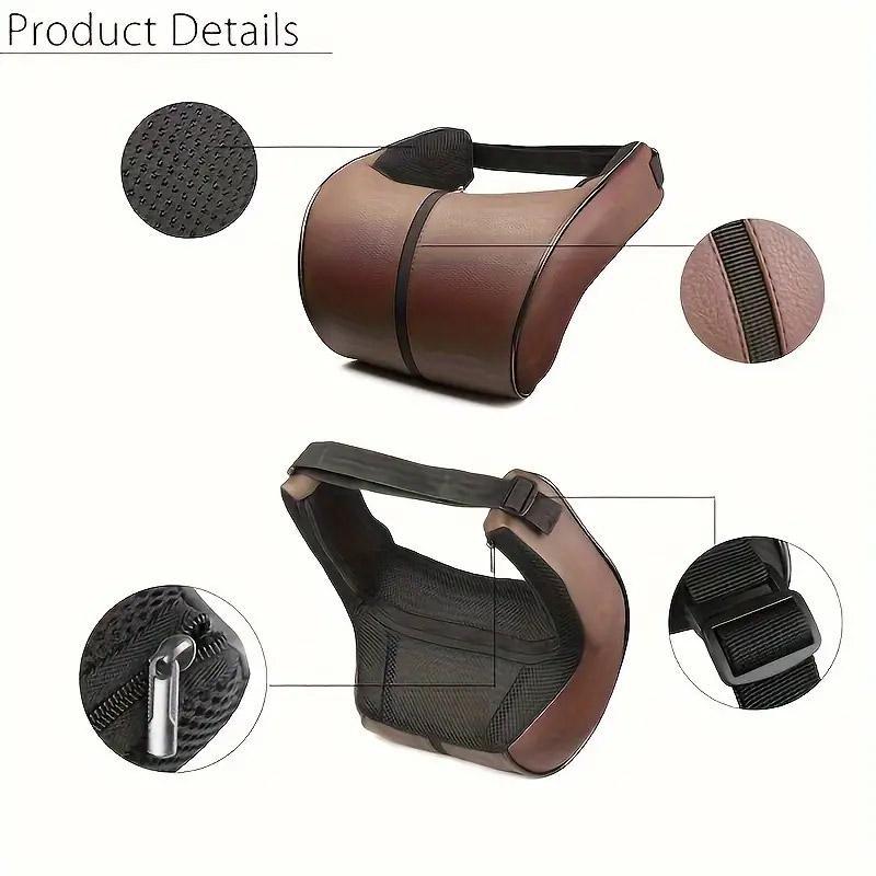 Car Headrest Neck Pillow for Comfortable Travel Support Memory Foam Car Pillow - Red V528-CAR-HEADREST-RED-290027