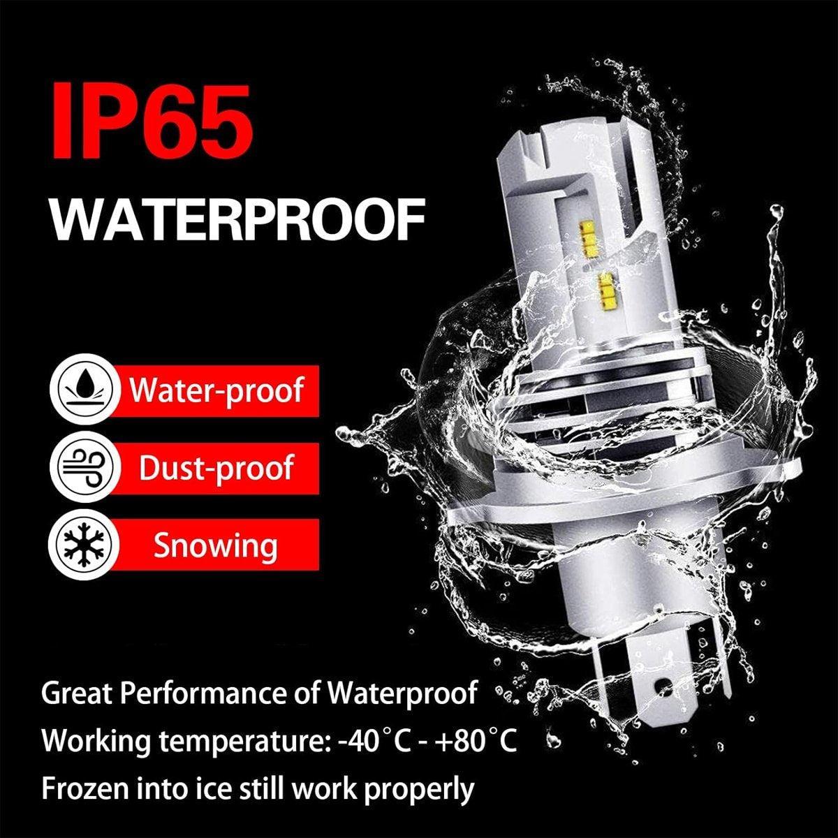 2 Pack H4 LED Headlight Bulbs 6000K White 9600LM High Low Beam Canbus Ready V528-CAR-LIGHTS-2PCS-258800