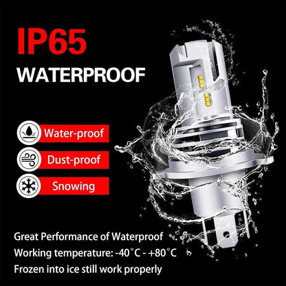 2 Pack H4 LED Headlight Bulbs 6000K White 9600LM High Low Beam Canbus Ready V528-CAR-LIGHTS-2PCS-258800