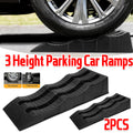 2pcs Plastic Three Step Parking Tire Pads for Cars Recreational Vehicles RV V528-CAR-MAT-BLACK-16P-BDB-853230
