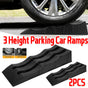 2pcs Plastic Three Step Parking Tire Pads for Cars Recreational Vehicles RV V528-CAR-MAT-BLACK-16P-BDB-853230