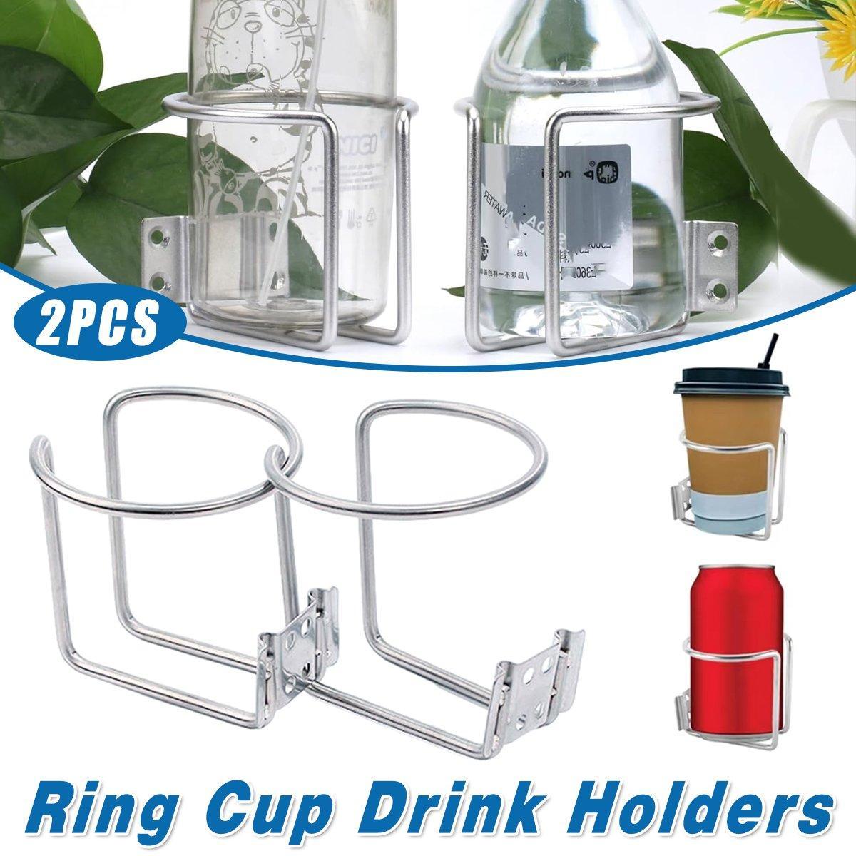 2pcs Car Cup Holder Drink Bottle Holder Universal Vehicle Mug Holder for Travel V528-CAR-MOUNT-2PCS-SILVER-229028