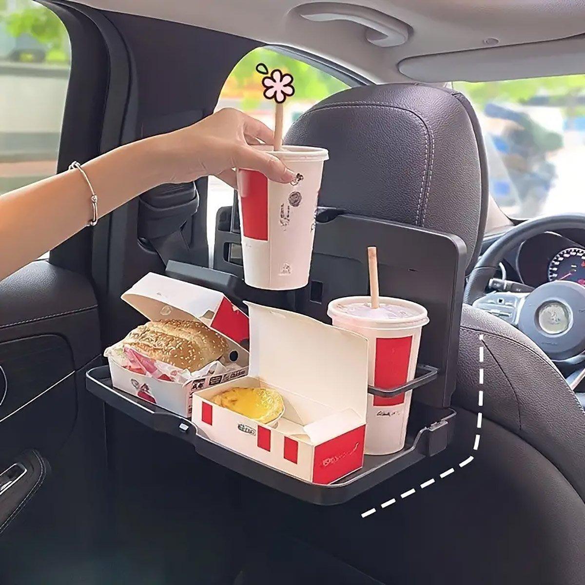 Foldable Back Seat Tray Table Multifunctional Car Organizer with Drink and Laptop Holder V528-CAR-TRAY-505066