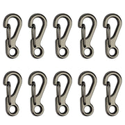10X Mini Alloy Carabiner Keychain Durable Snap Spring Clip Hook - Gun Grey V528-CARABINER-GUNGREY-515317