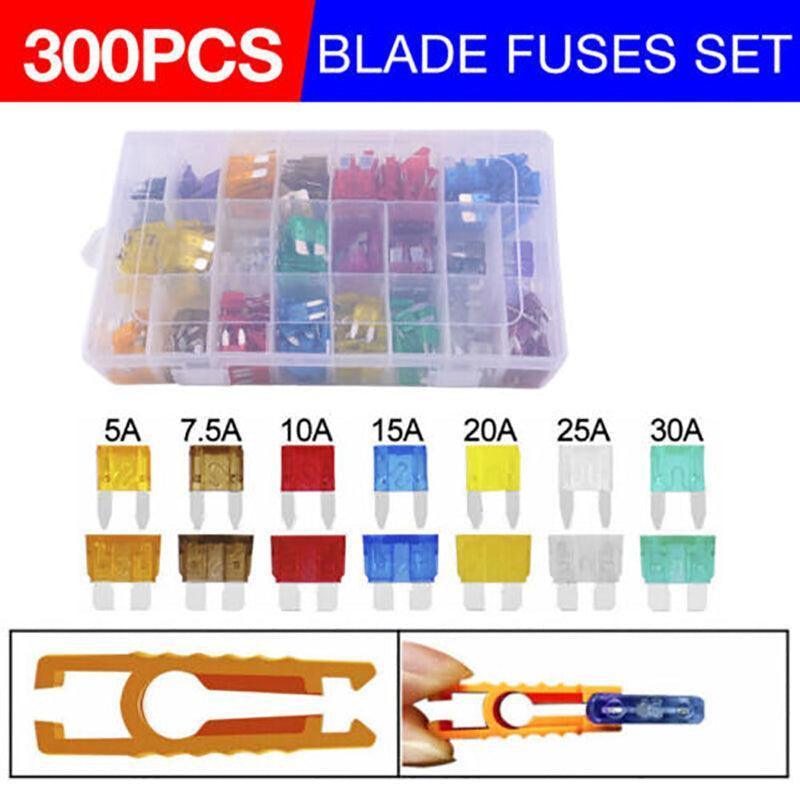 300Pcs Car Blade Fuses Assortment Assorted Kit Blade Set Auto Truck Automotive V528-CARBLADEFUSE-300PCS-24902