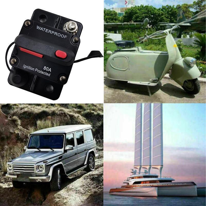 Waterproof Car Circuit Breaker Fuse Reset 30-300A AMP 12V-48V DC Car Boat IP67 - 50A V528-CARCIRCUITBREAKER-50A-644083
