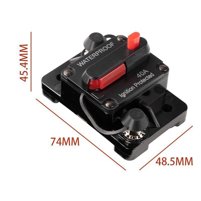 Waterproof Car Circuit Breaker Fuse Reset 30-300A AMP 12V-48V DC Car Boat IP67 - 60A V528-CARCIRCUITBREAKER-60A-708259