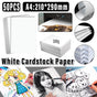 Premium A4 Card Stock 50PCS All Wood White Cardstock Paper for Printing Art V528-CARDBOARD-WHITE-50PCS-535760