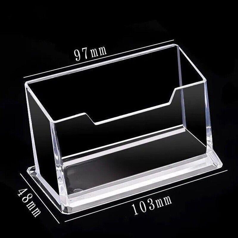 10 X Clear PMMA Business Card Holders for Desktop Display - 10PCS V528-CARDCASE-10PCS-30424